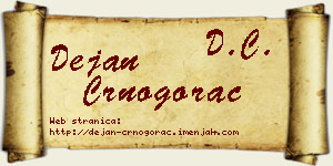 Dejan Crnogorac vizit kartica